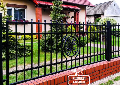 Комбинированный кованый забор - Кузница Кубани